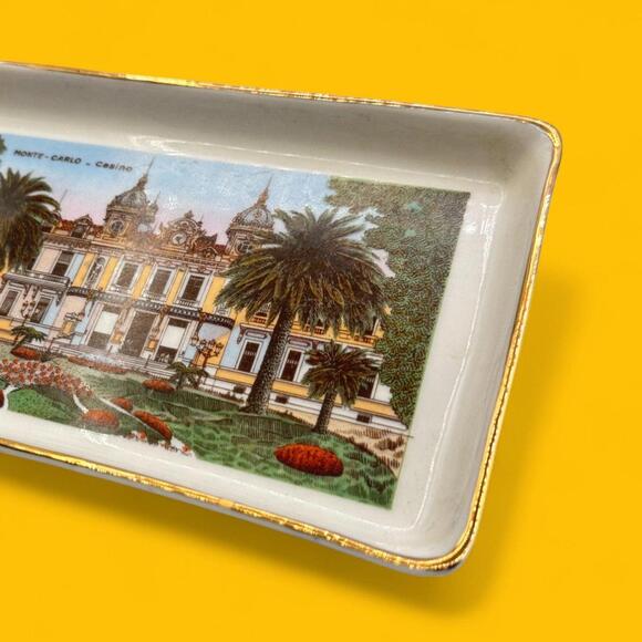 Monte Carlo Casino Vintage Trinket Plate or Tray - Hollywood Regency Chic - Picture 6 of 8